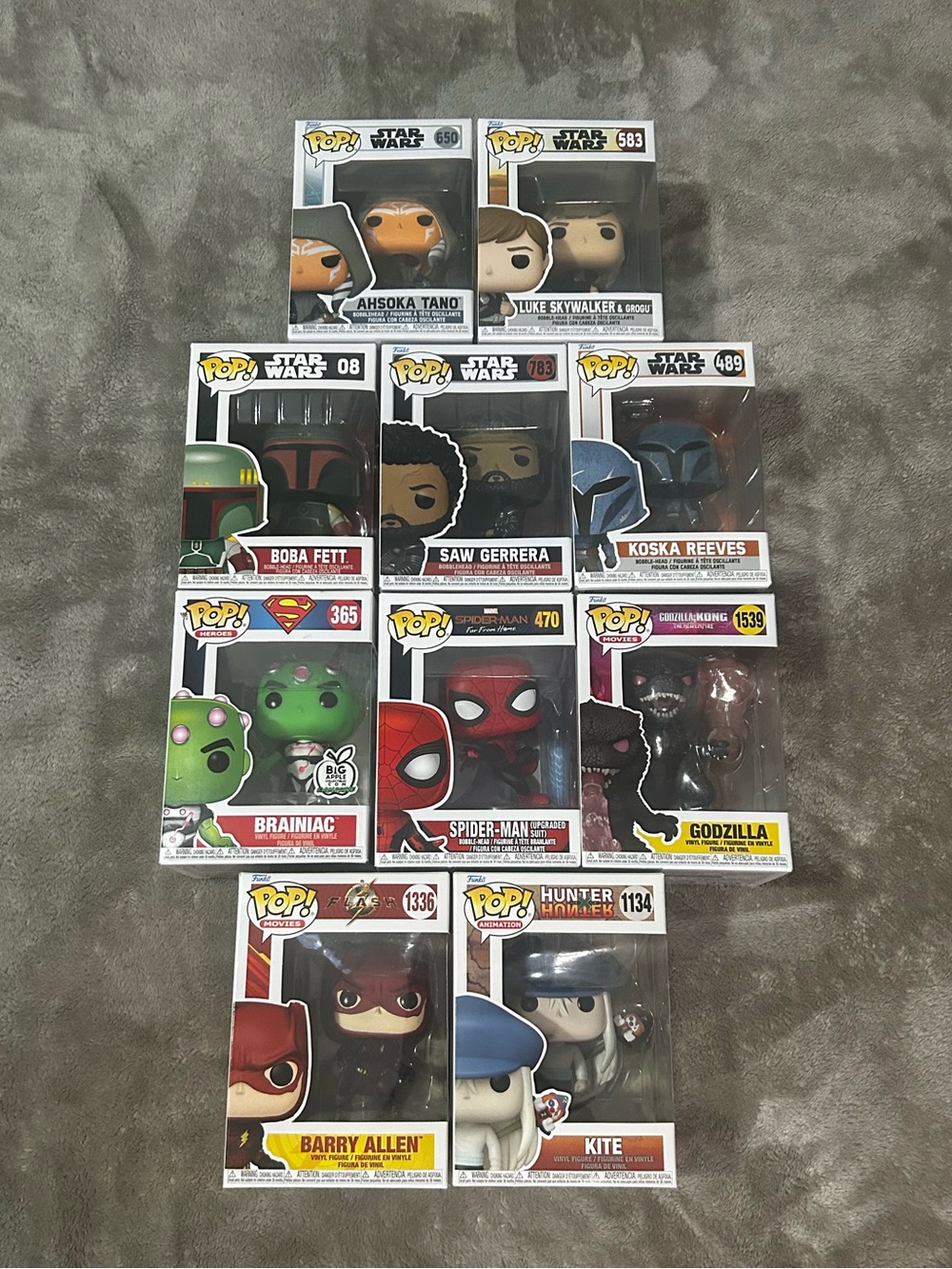 Funko Pop Lot! (10 Pops) - Never Opened - Star Wars / Marvel / DC / Anime